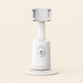 Weisser Face-Tracking Halter von loop auf seiner runden Basis